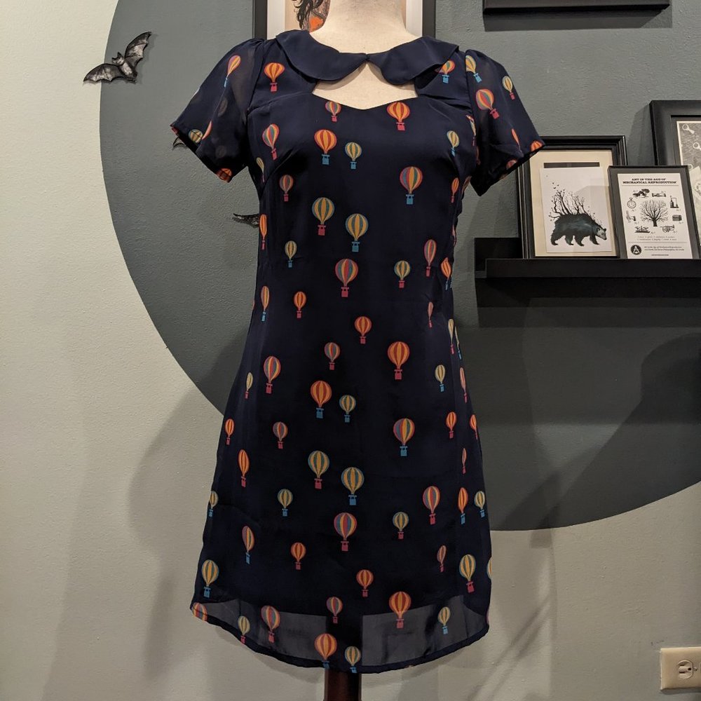 NWT - Navy Blue Baby Doll Dress - Sugarhill Boutique - Size S